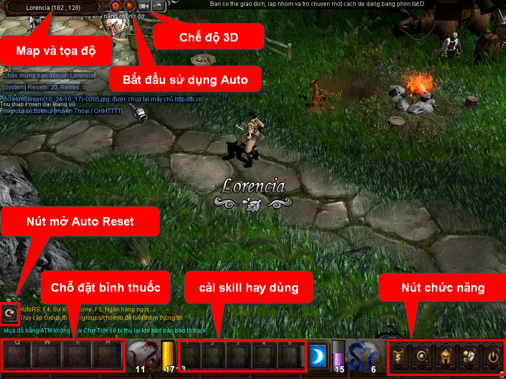 Chức năng chính của Game MU Hoàn Hảo